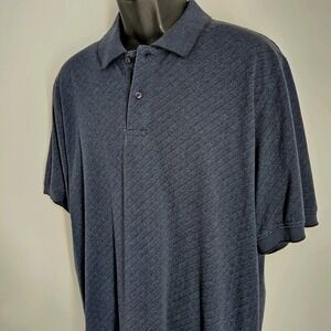 David Taylor Collection Men's Blue Short Sleeve Polo Shirt Size XLT